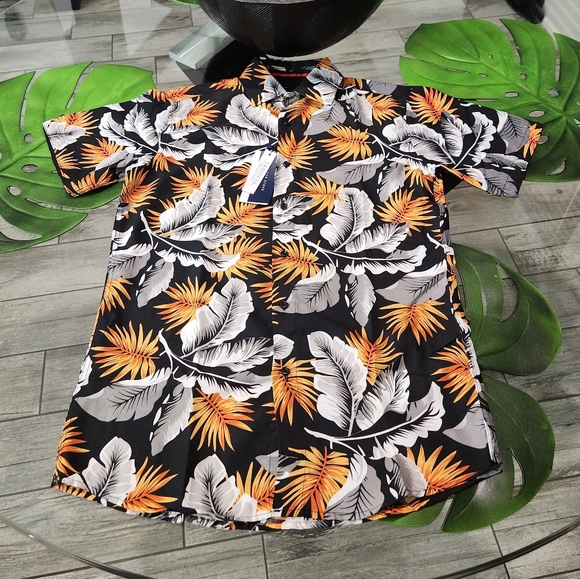 NWT ✅ SILVER STONE ⭐️ Casual Leaf Button Down Shirt - Picture 2 of 9